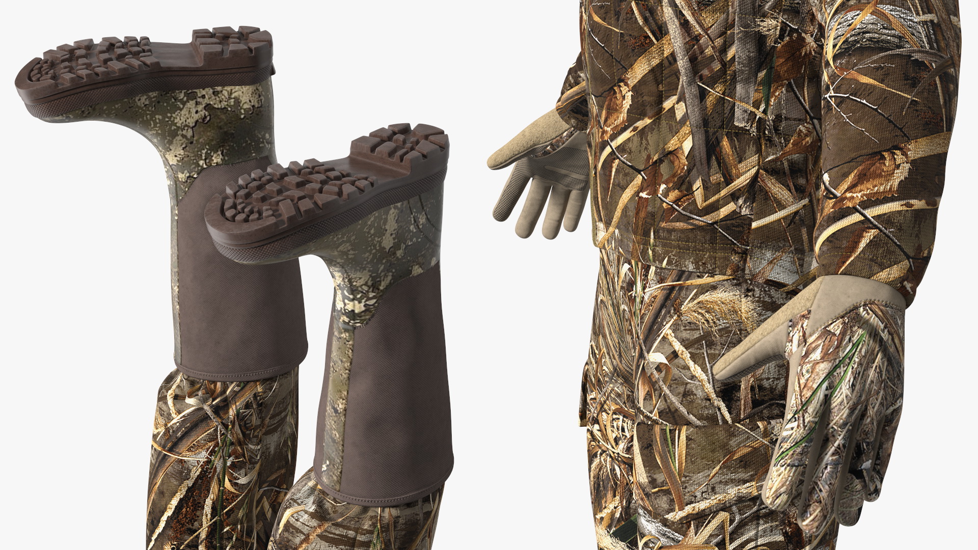 Suit for Duck Hunting Grass Camo 3D