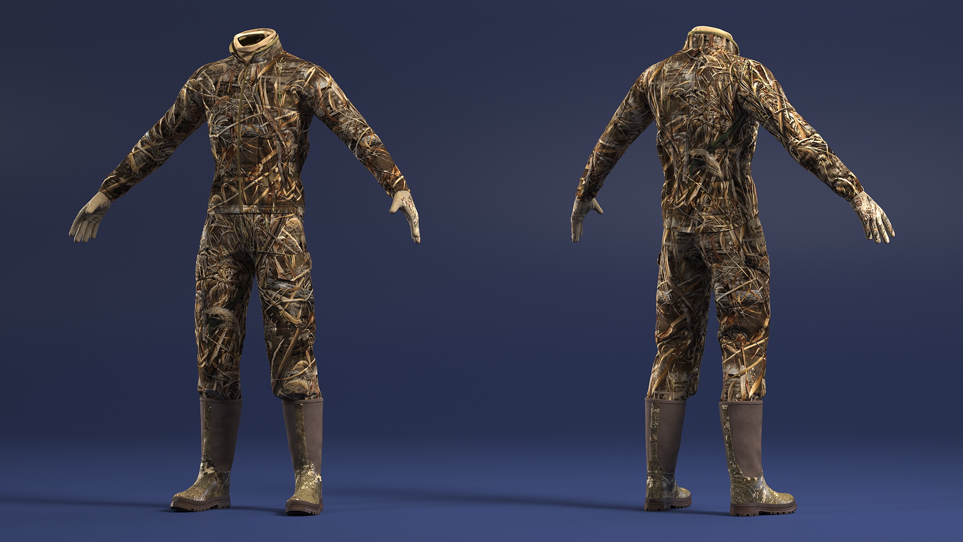 Suit for Duck Hunting Grass Camo 3D