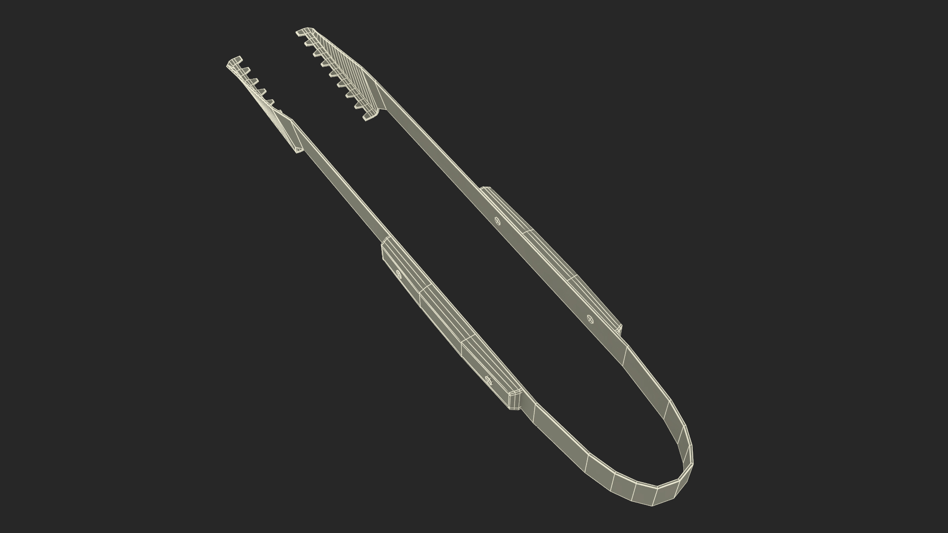 BBQ Locking Tongs 3D