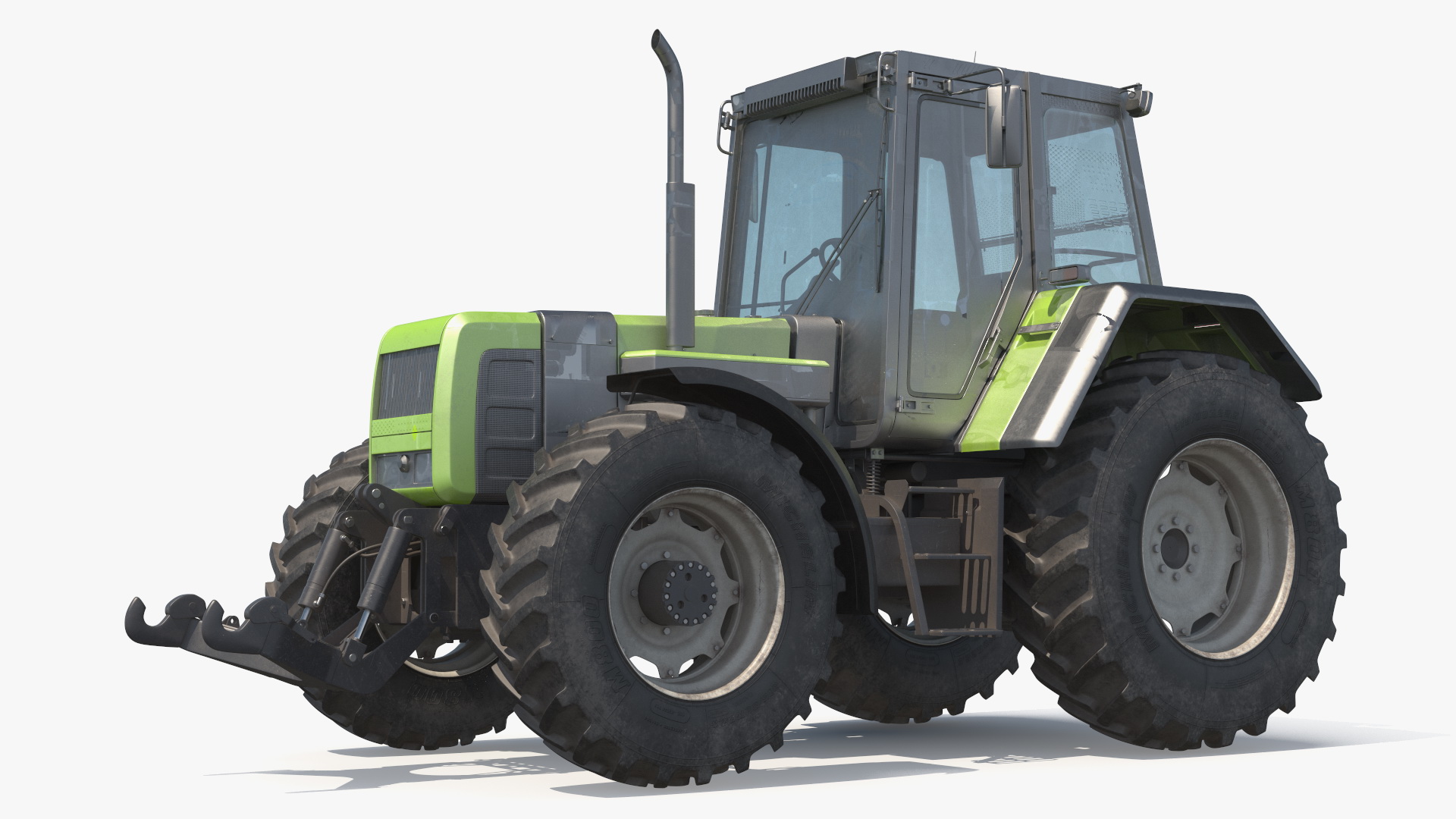 Tractor with Forage Harvester with Dump Trailer 3D