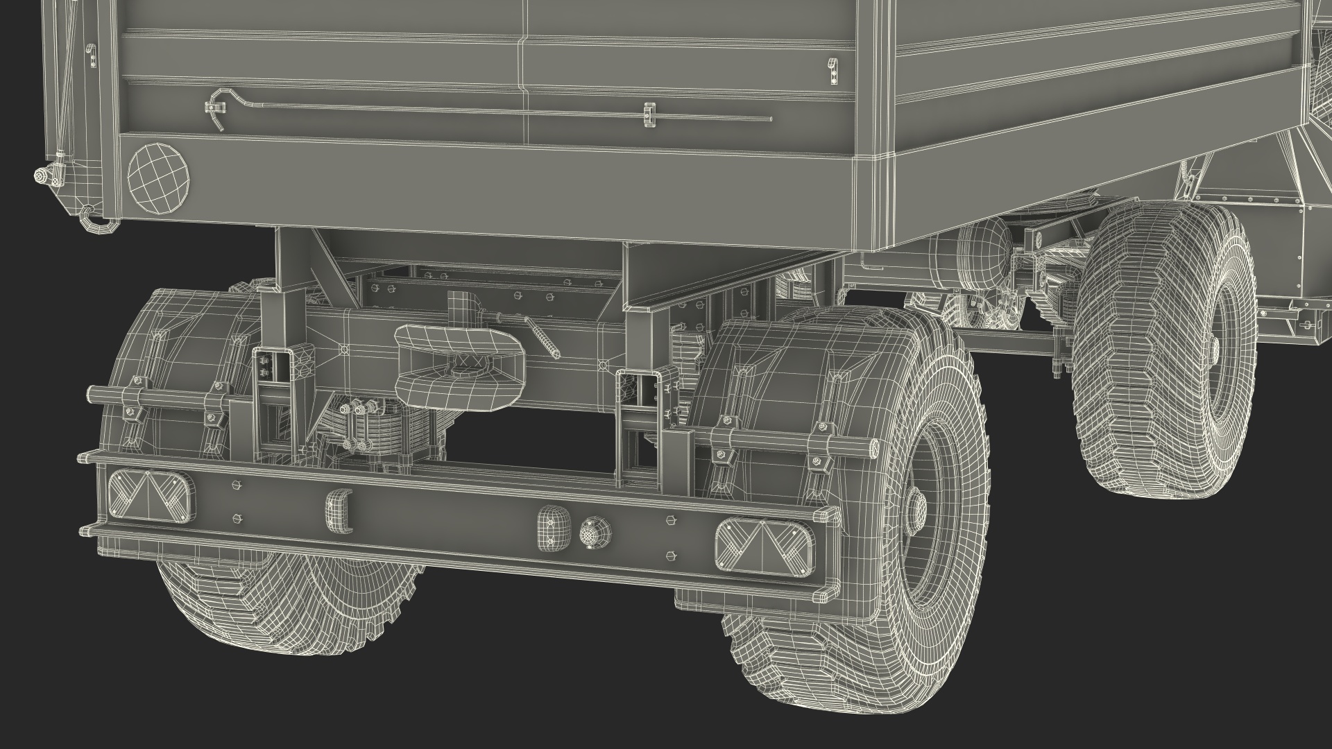 Tractor with Forage Harvester with Dump Trailer 3D