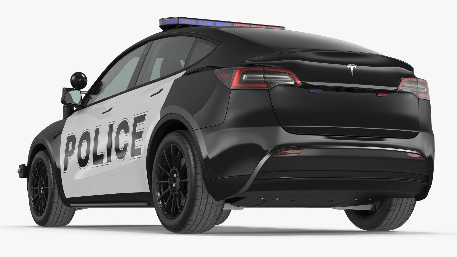 3D Tesla Model Y Police Simple Interior