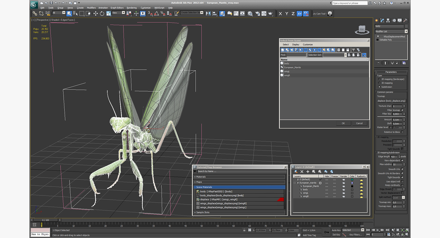 3D model European Mantis