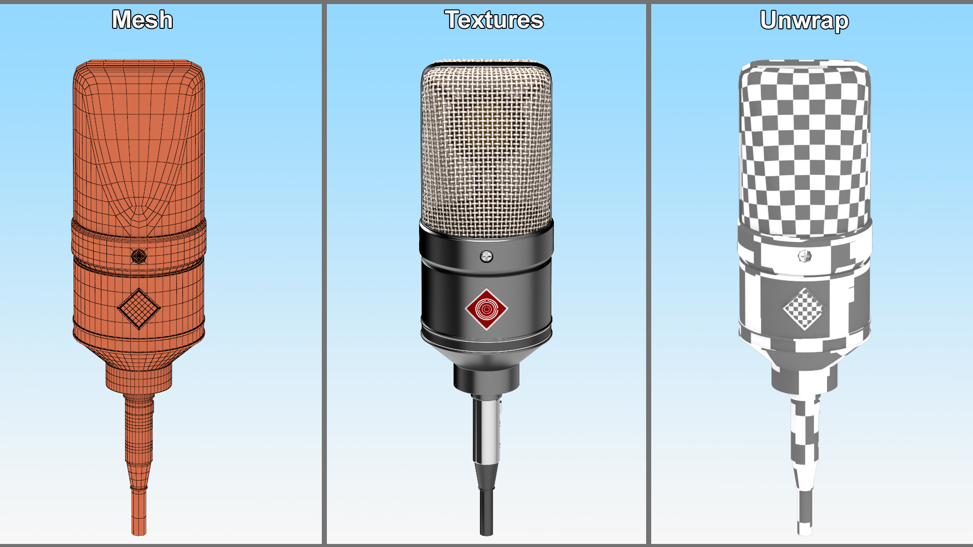 3D model Vintage Studio Microphone