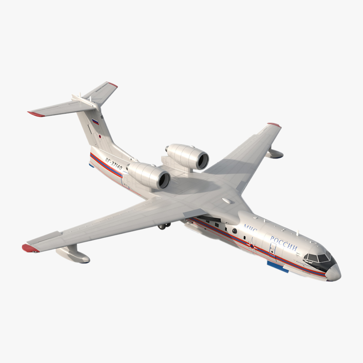 3D Beriev Be 200 Aircraft Rigged for Cinema 4D model