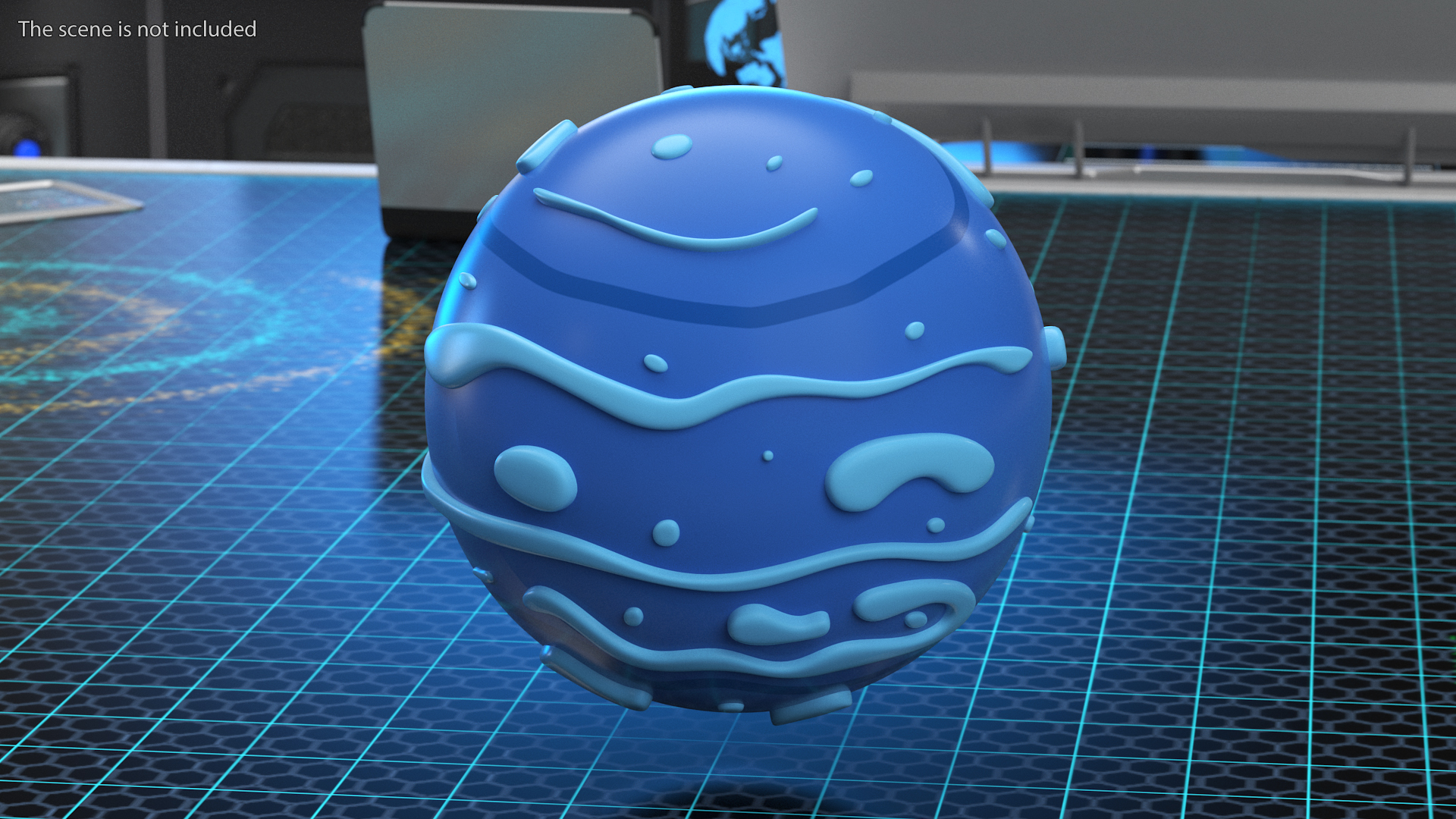 Cartoon Planet Neptune 3D