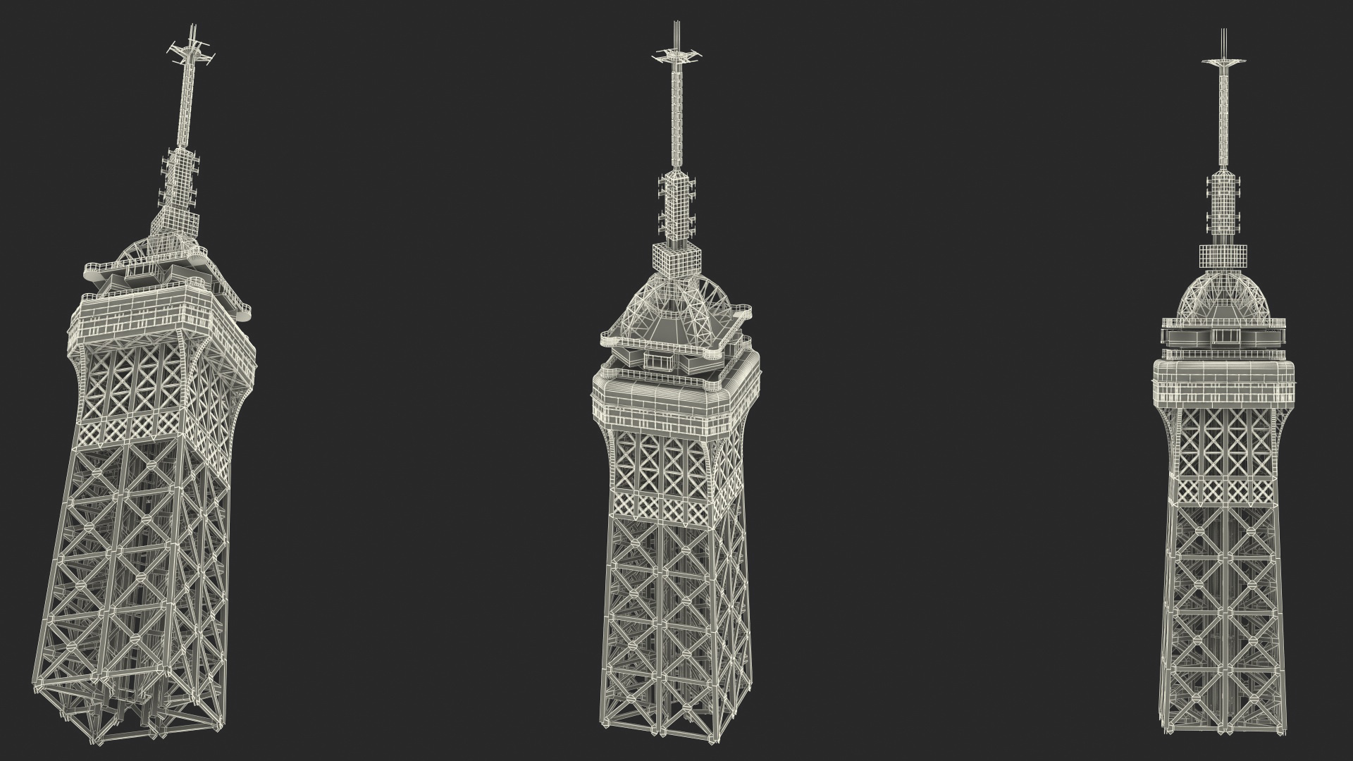 Top of Eiffel Tower 3D model