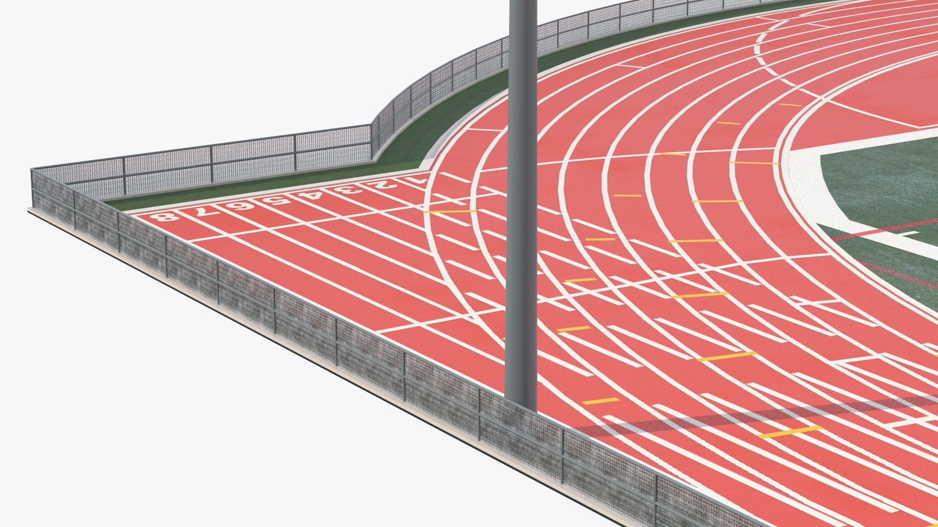 3D model Athletic Running Track Stadium