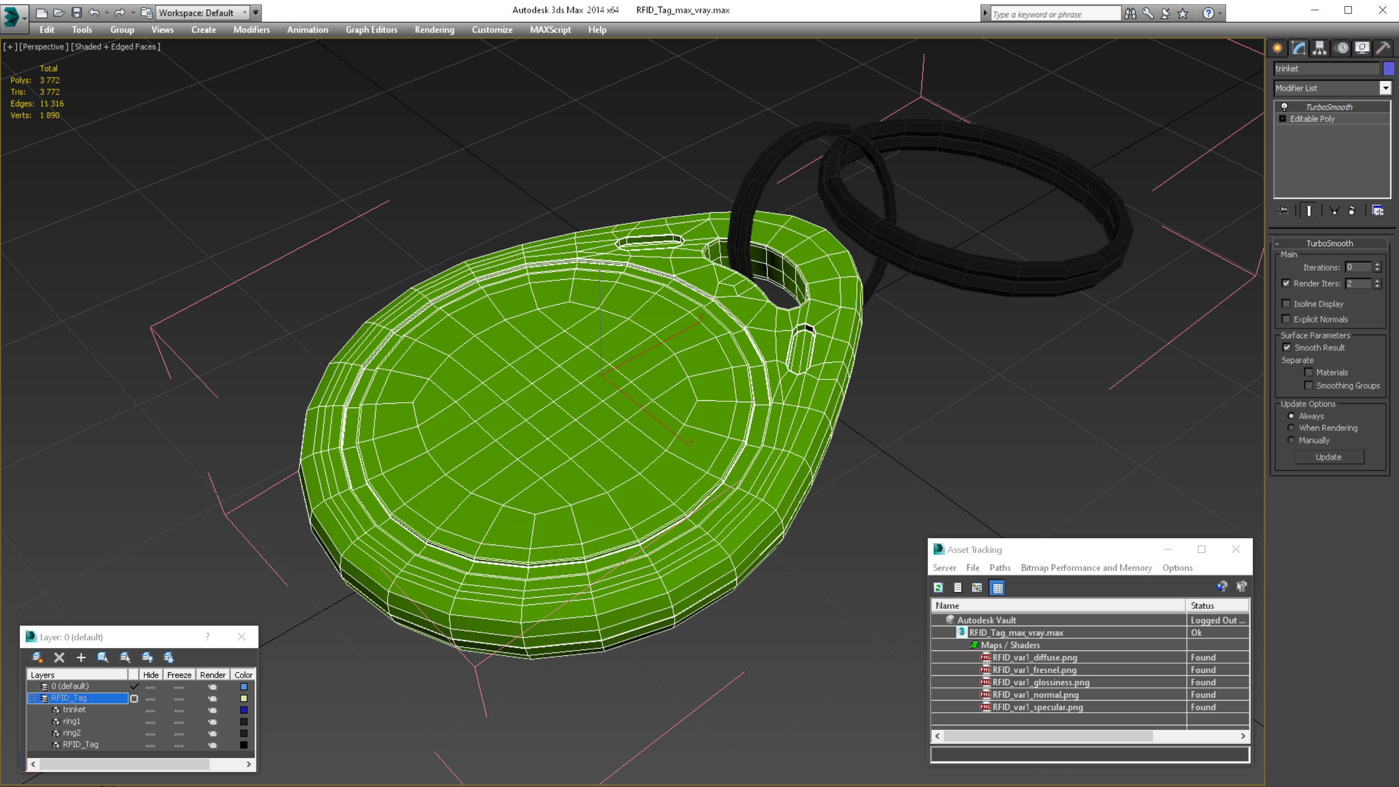 3D model RFID Tag