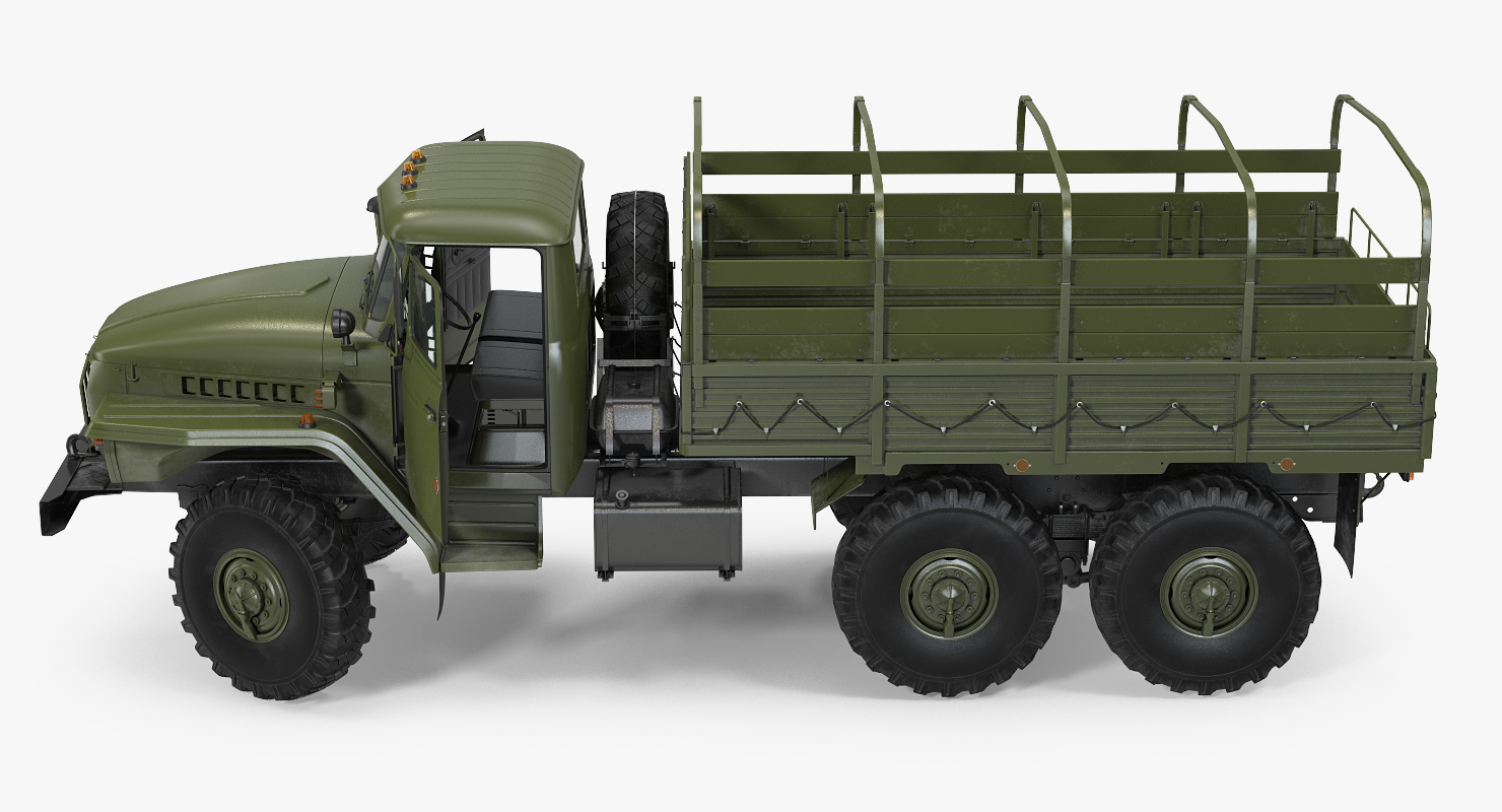 URAL 4320 Truck 6x6 Vehicle Rigged 3D model