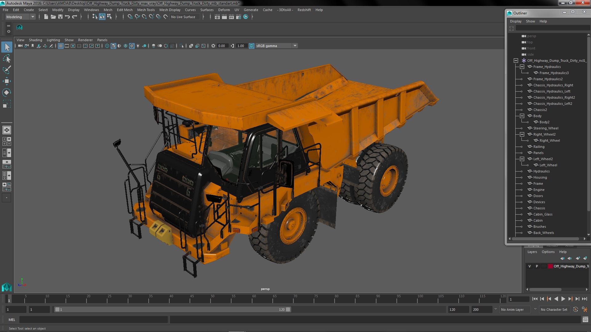 3D Off Highway Dump Truck Dirty model