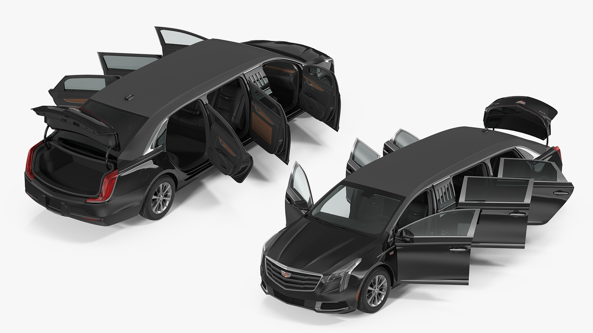 Cadillac SS 70 Stretch Limousine Rigged 3D model