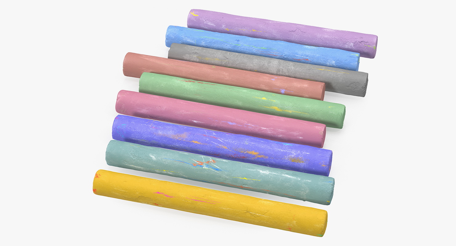 3D model Coloured Playground Chalk