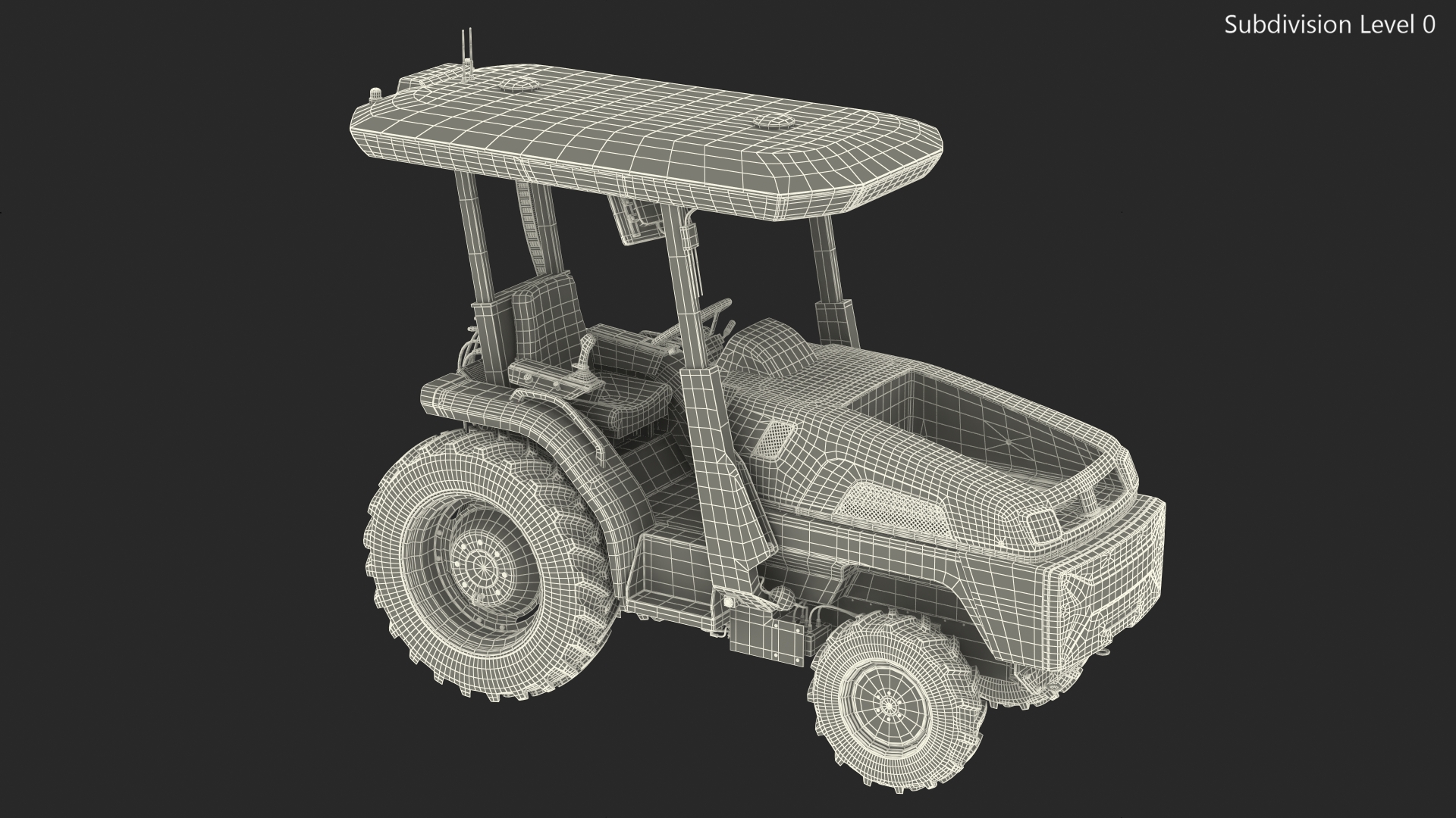 3D Monarch Self Driving Electric Tractor Dusty model