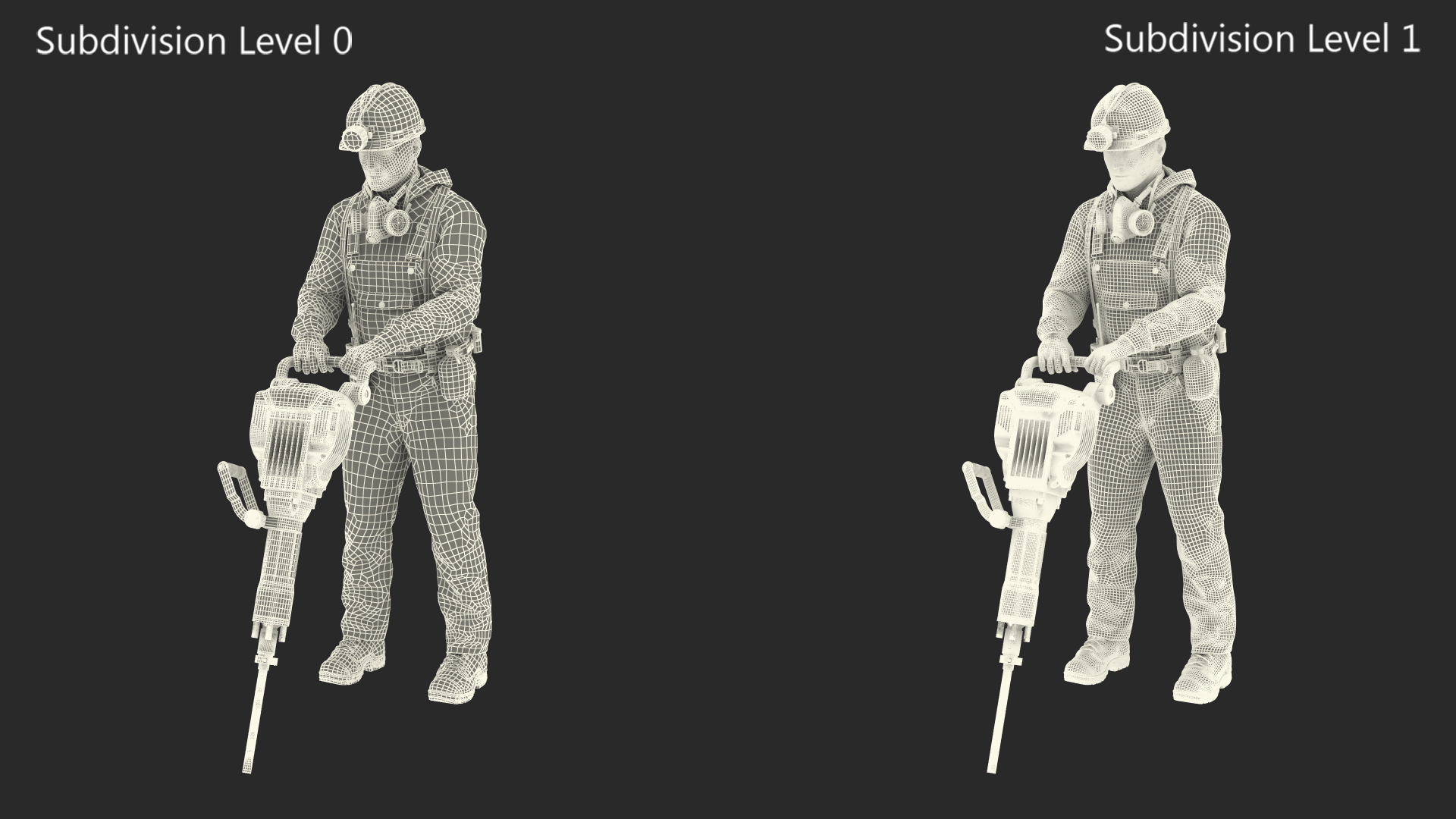 3D Miner with Jackhammer