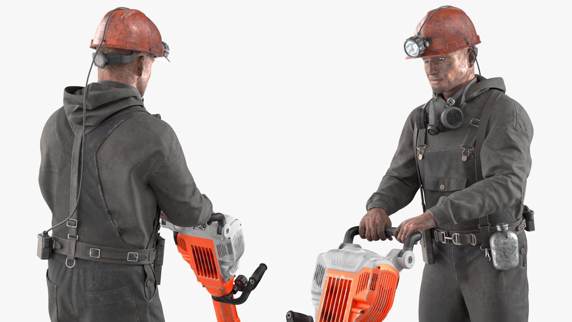 3D Miner with Jackhammer