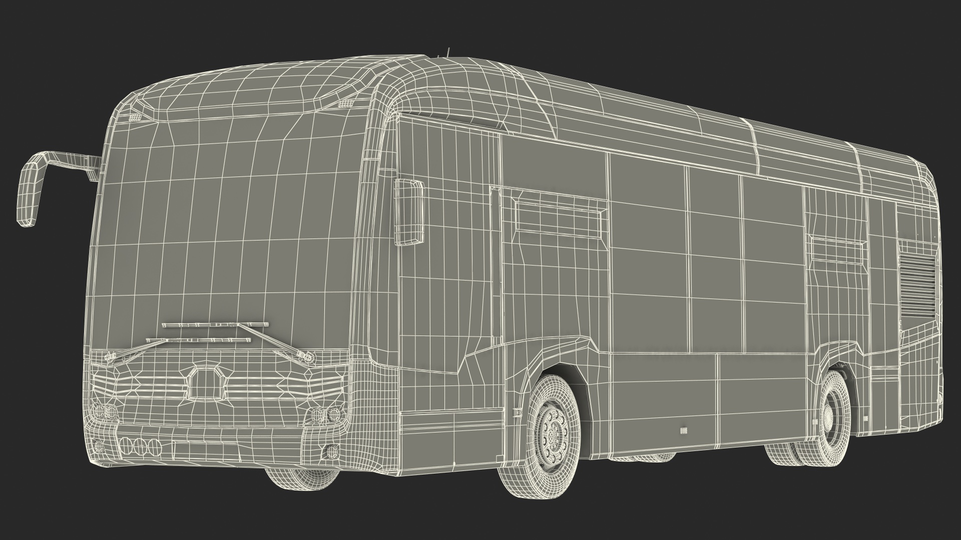 3D City Bus Two Doors model