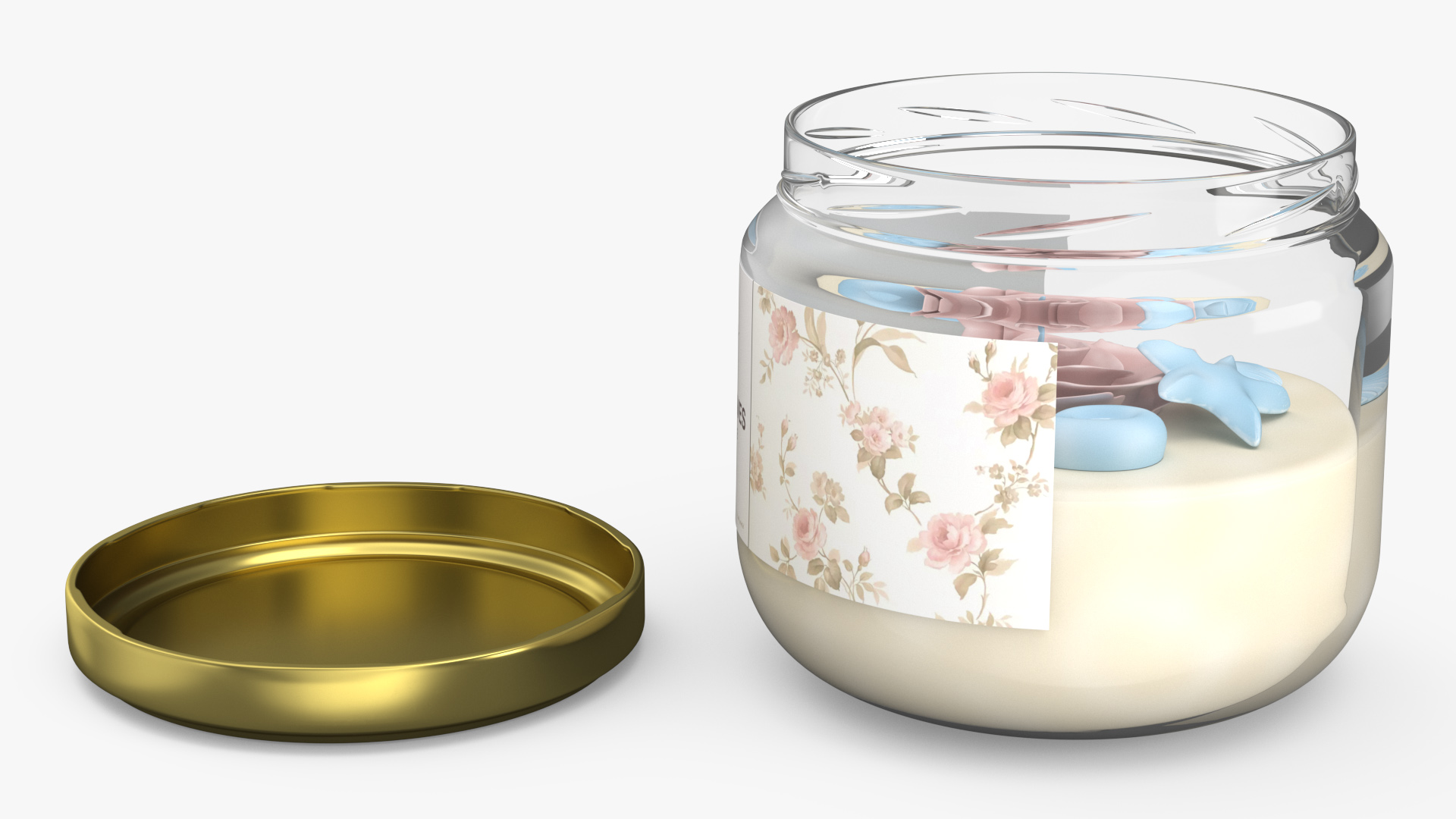 3D model Glass Jar Candle ReStory Open with Cover