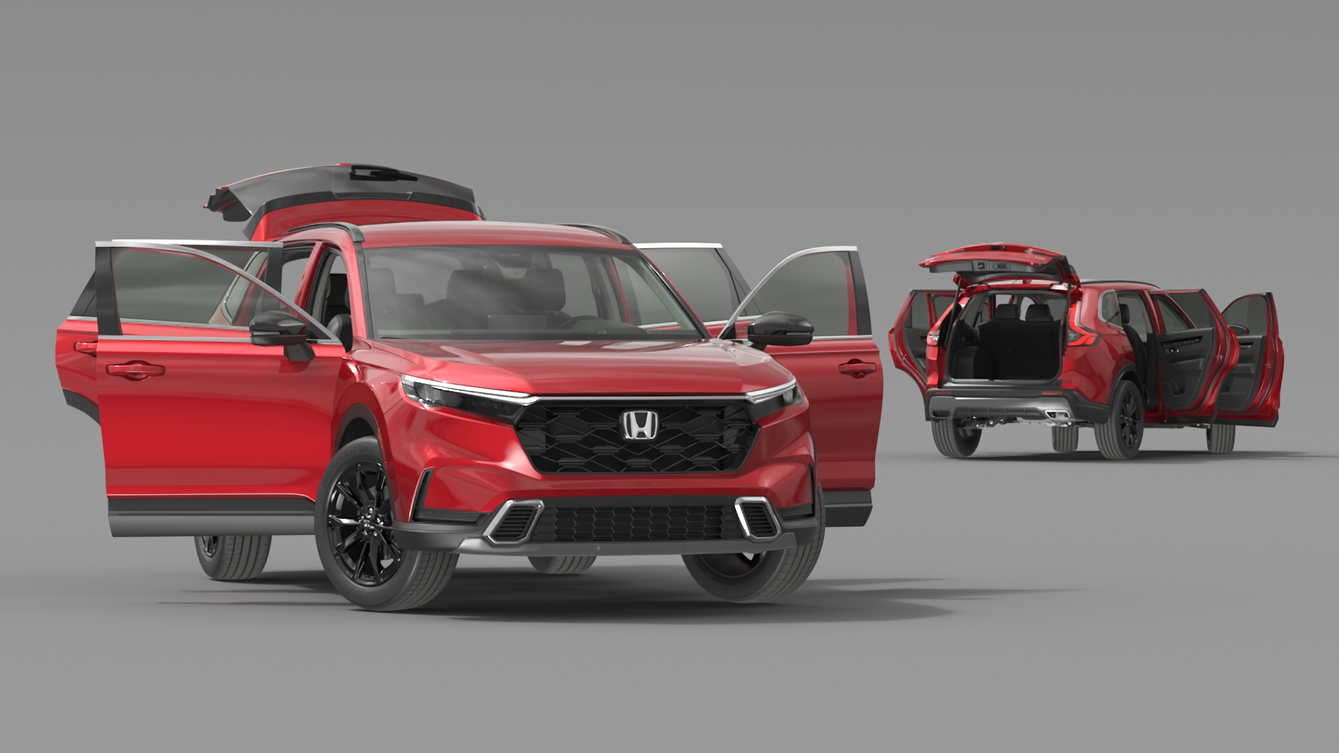 3D 2025 Honda CR-V Red Rigged