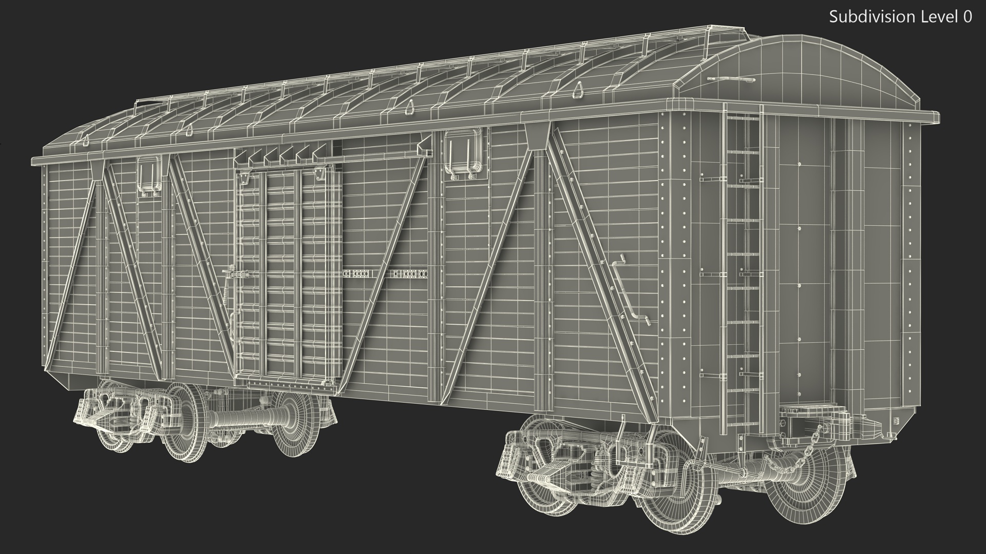 3D Cargo Wagon Blue