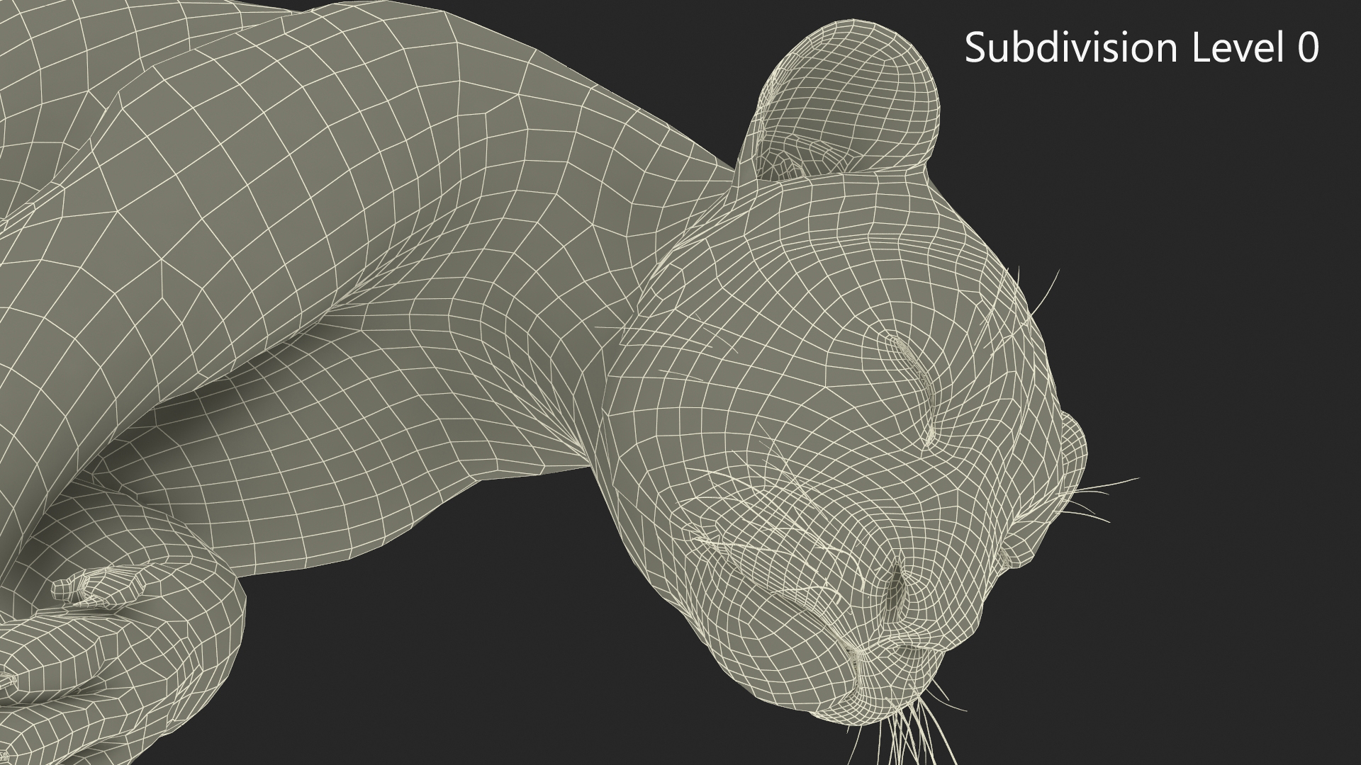 3D Tiger Cub Sleeping for 3D Print