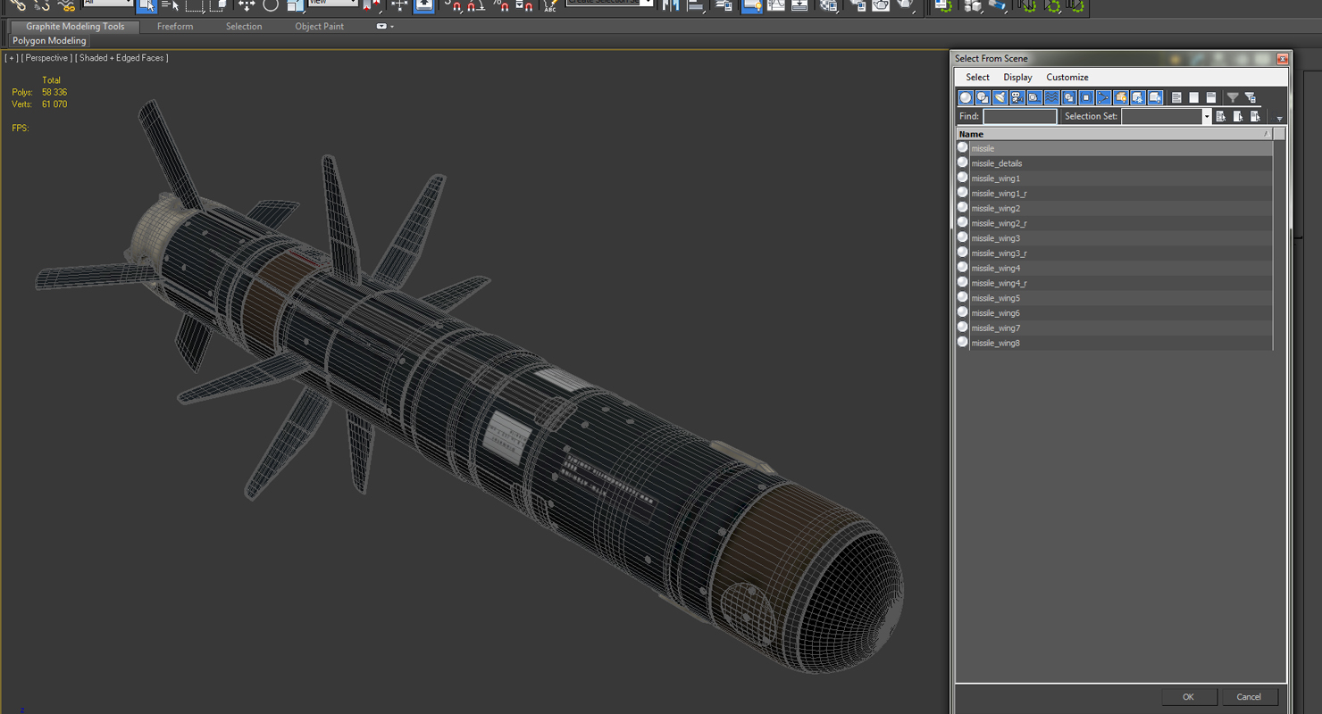 3D model Javelin Missile