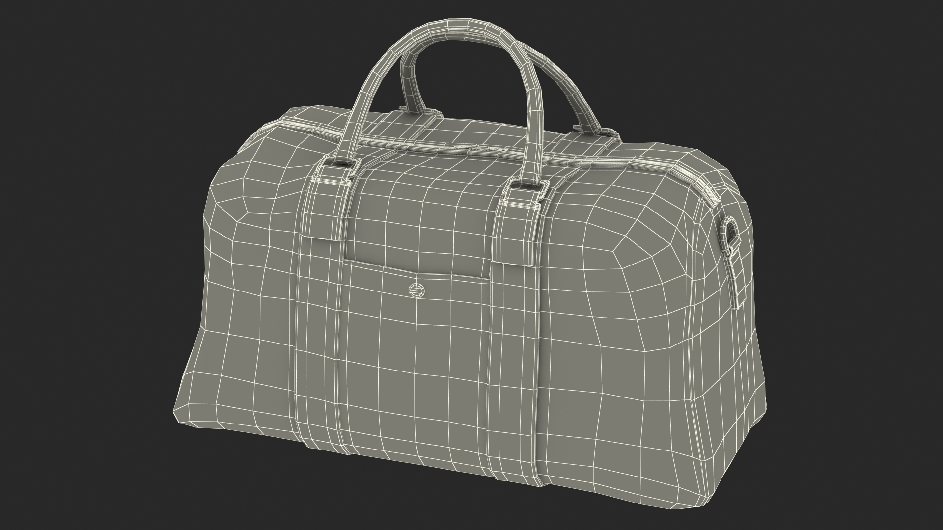 Leather Travel Bag Green 3D model