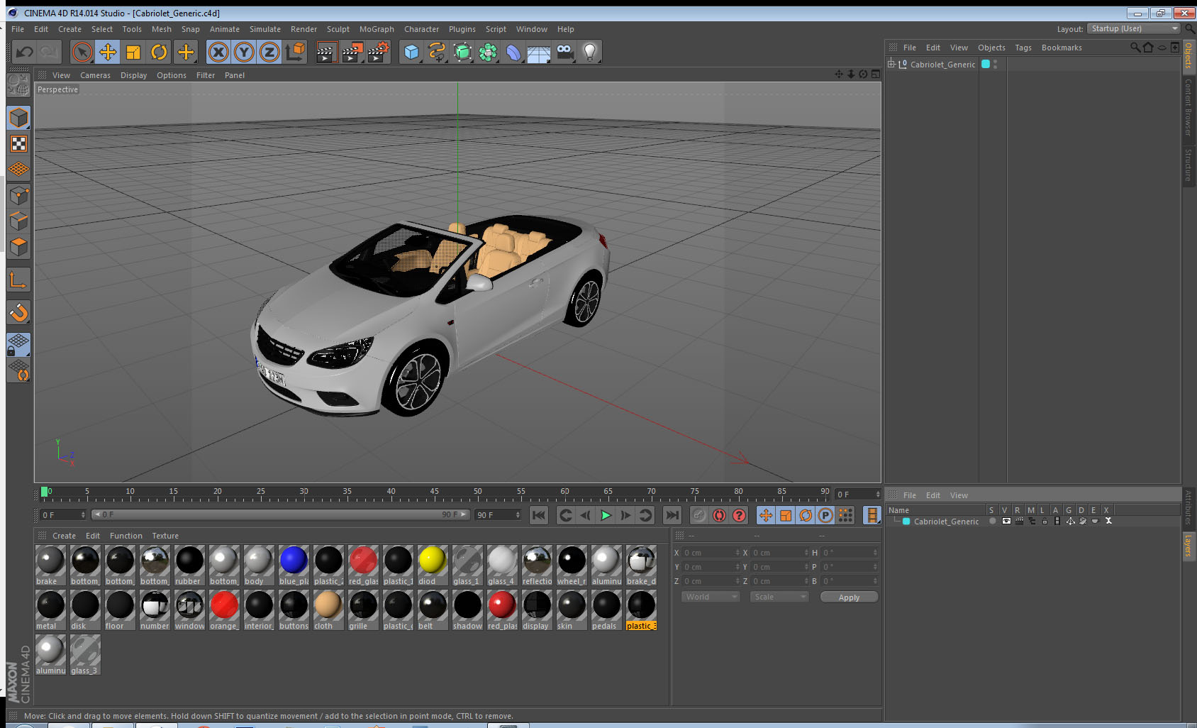 Cabriolet Generic 3D