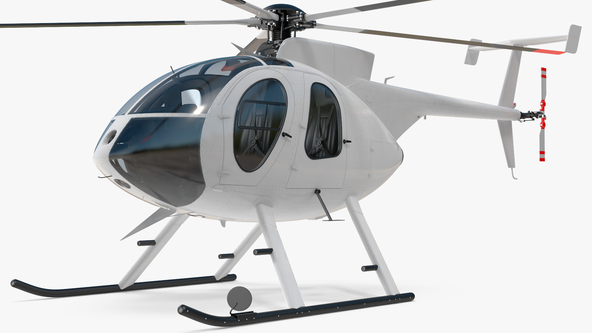 3D Light Utility Civilian Helicopter model