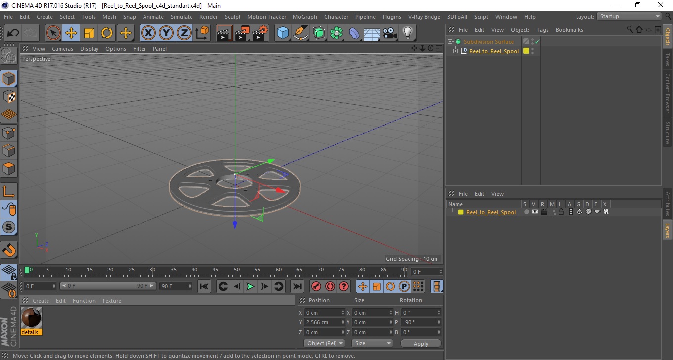 3D Reel to Reel Spool model