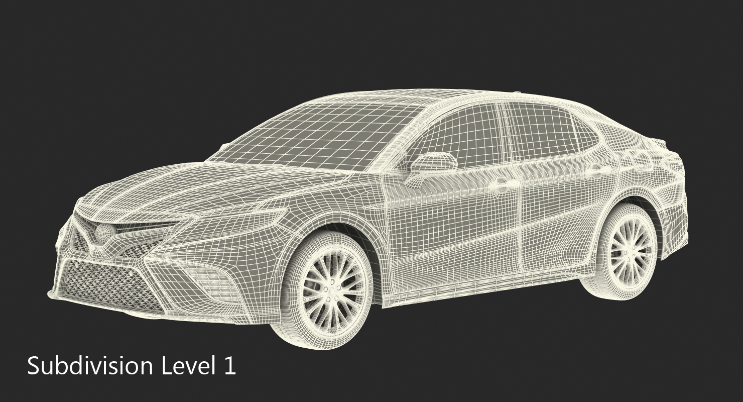 3D Toyota Camry Simple Interior model