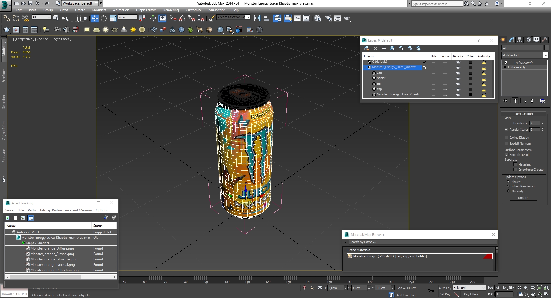 3D Monster Energy Juice Khaotic model