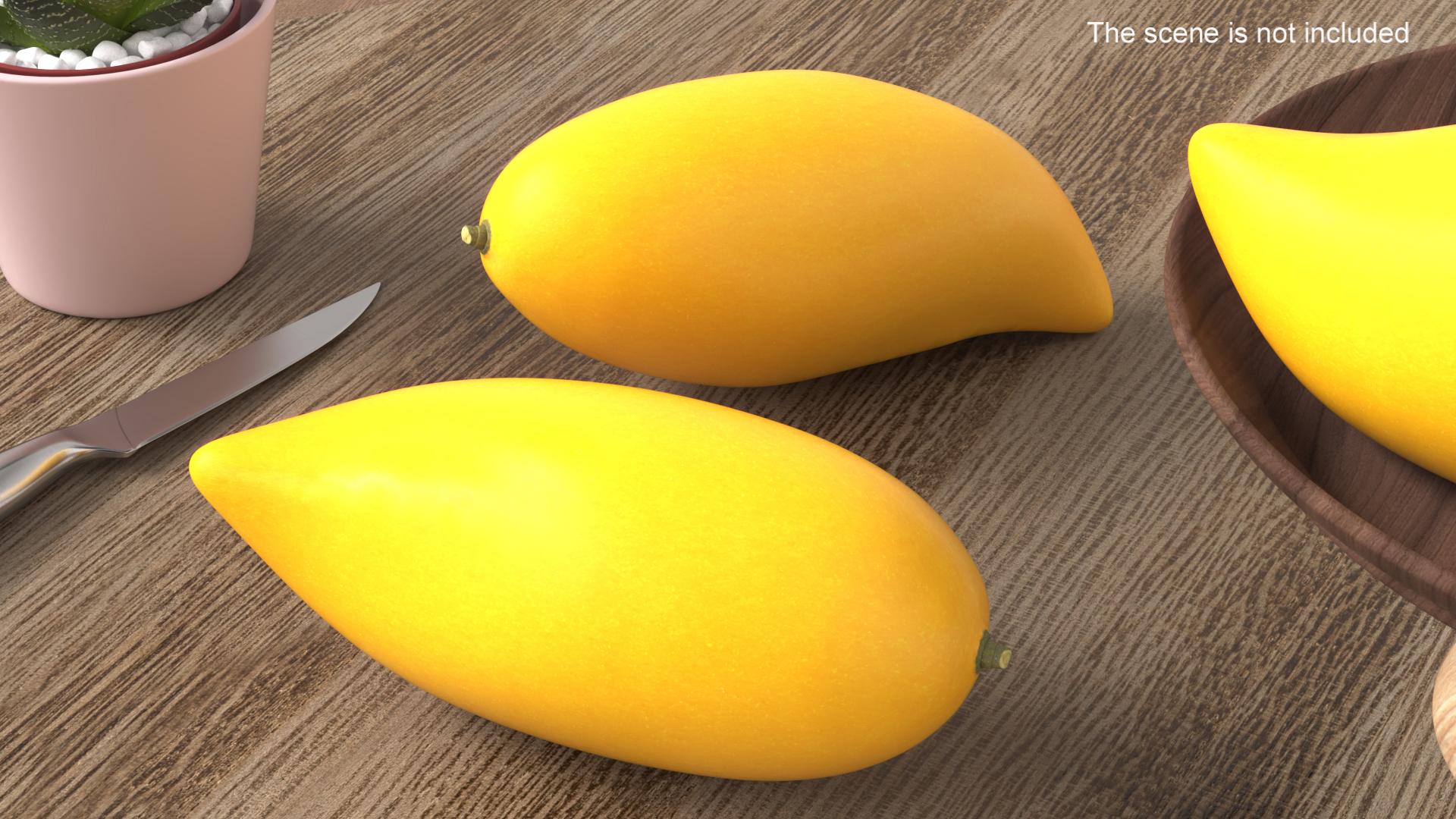 Yellow Long Mango 3D