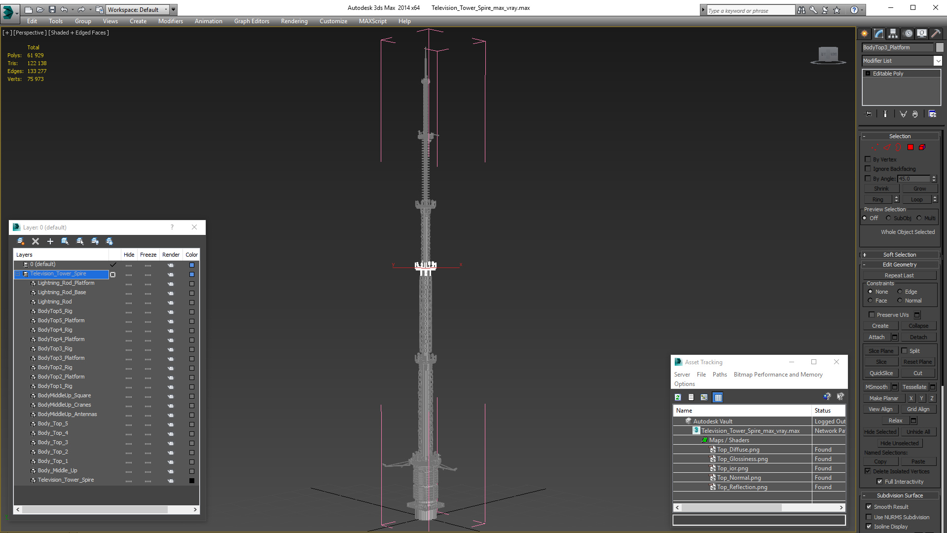 Television Tower Spire 3D