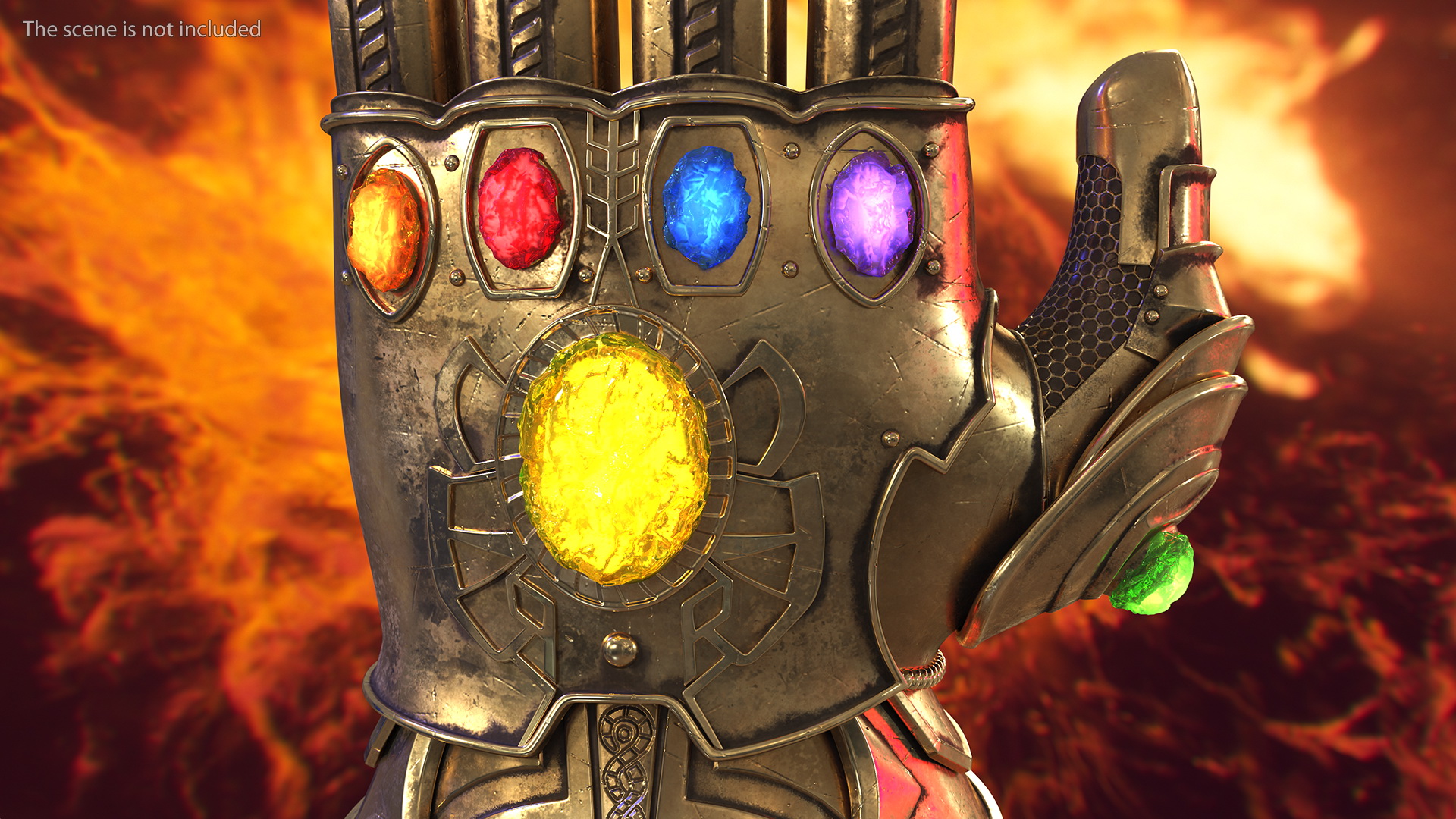 Infinity Gauntlet Glow Rigged 3D model