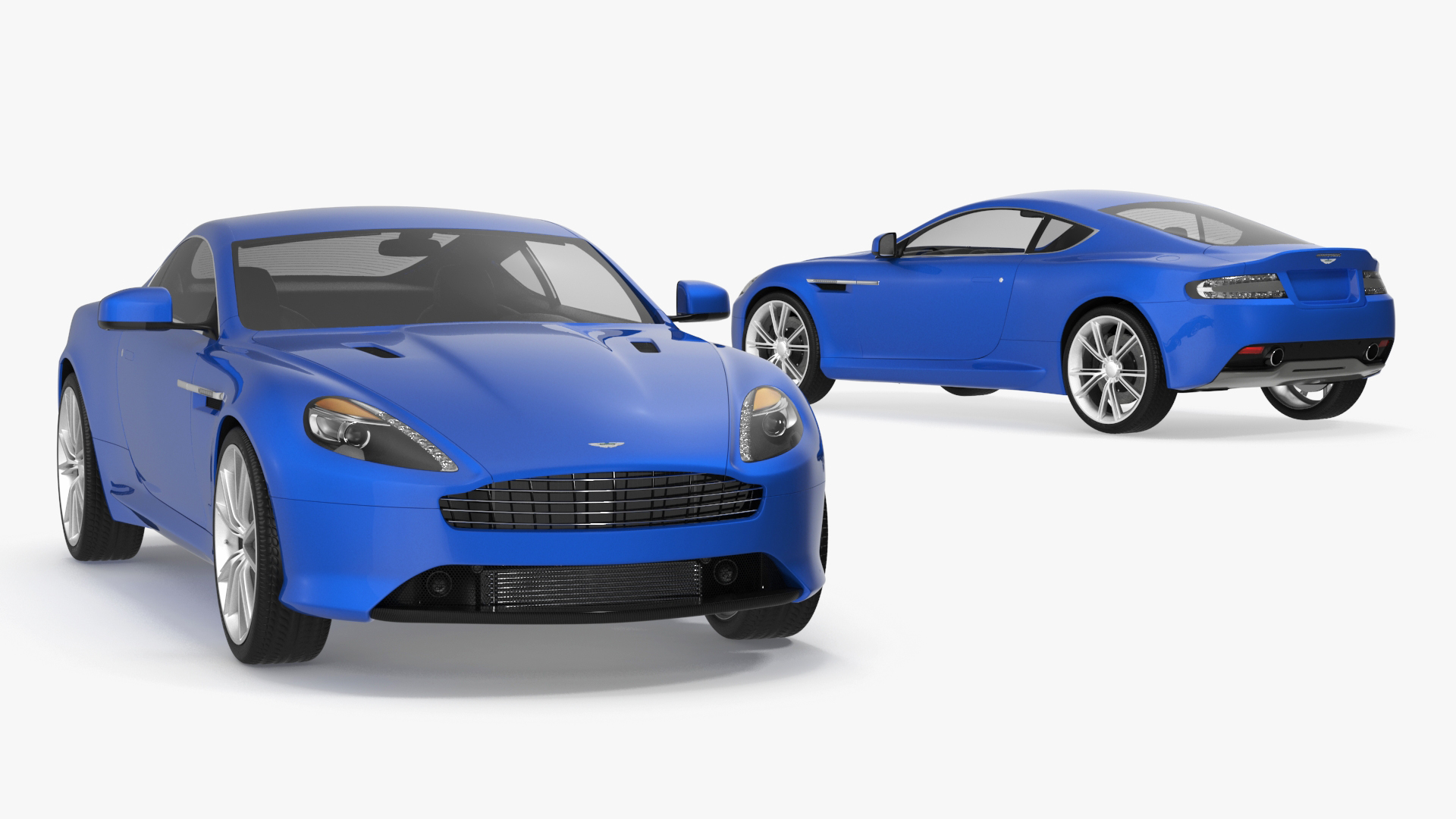 Aston Martin DB9 Blue Simple Interior 3D