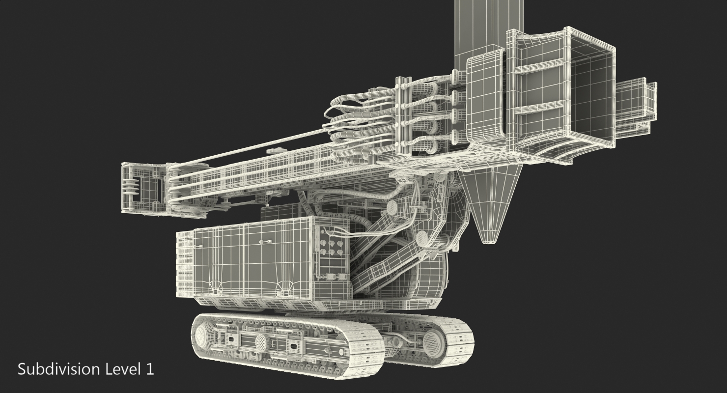 3D model Bauer RG16T Pile Driver Rigged