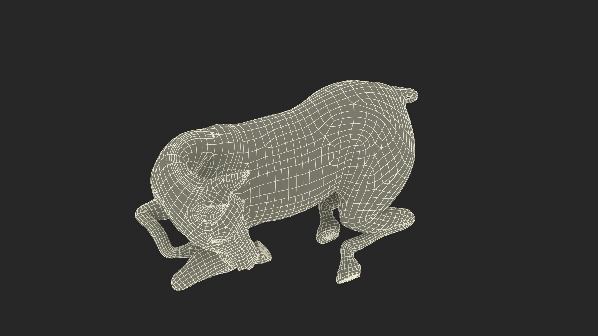 3D model Lying Mule