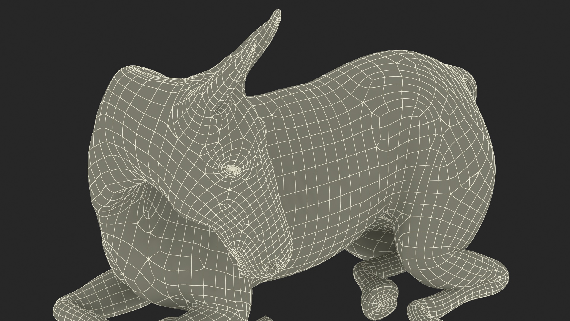 3D model Lying Mule