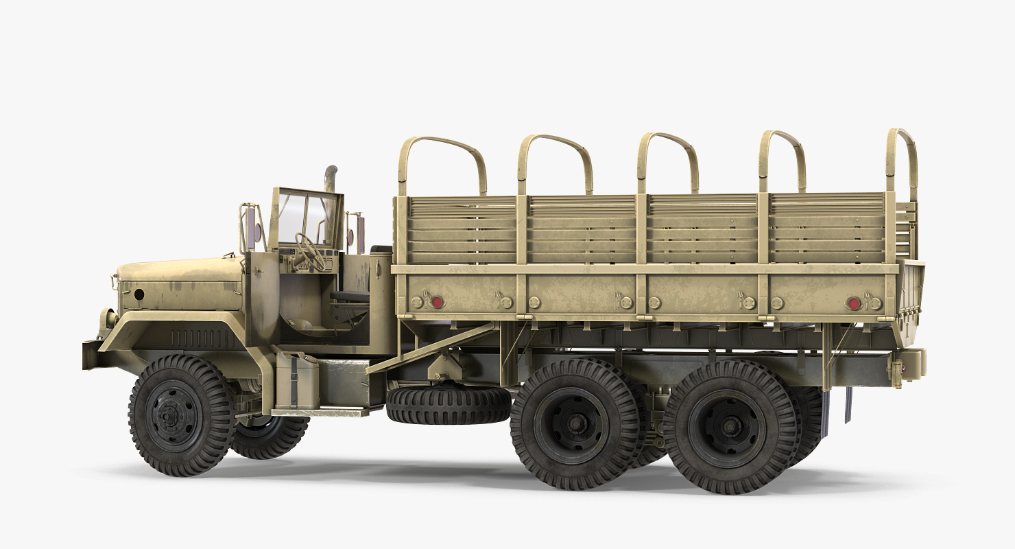 Cargo Truck M35 Desert Rigged 3D model