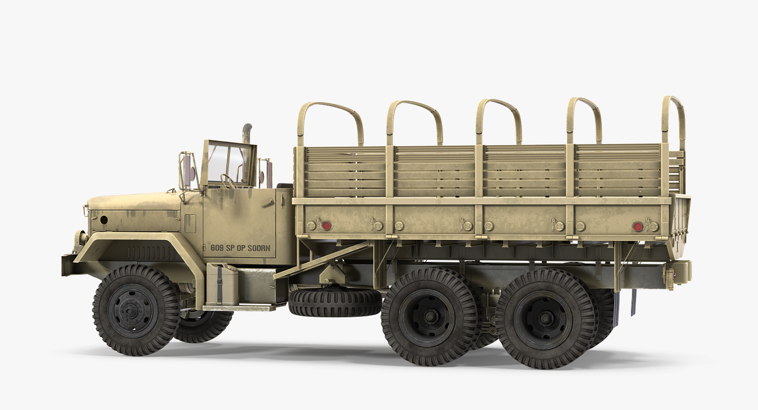 Cargo Truck M35 Desert Rigged 3D model