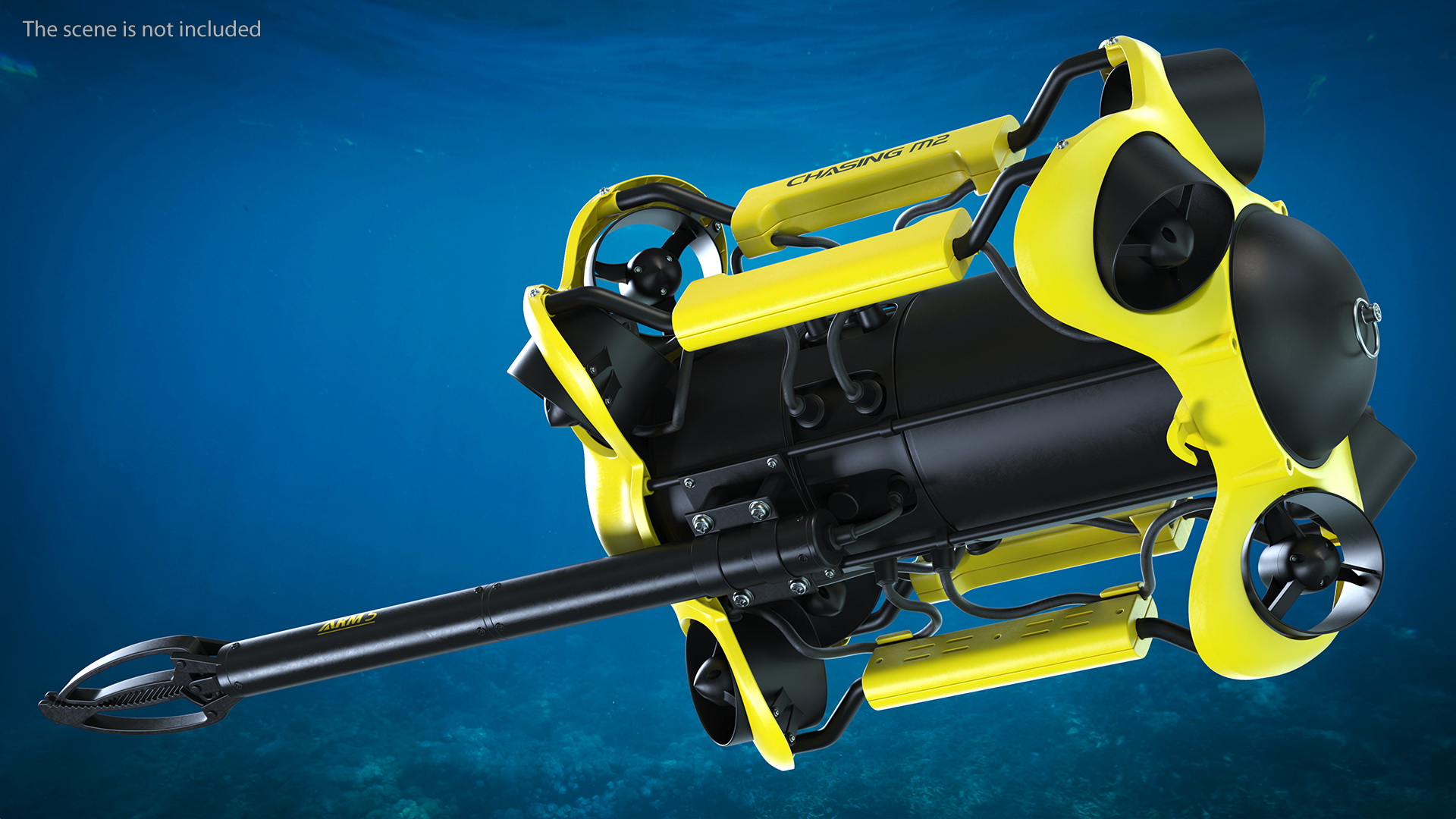 Chasing M2 Underwater Drone with Grabber Arm 3D model