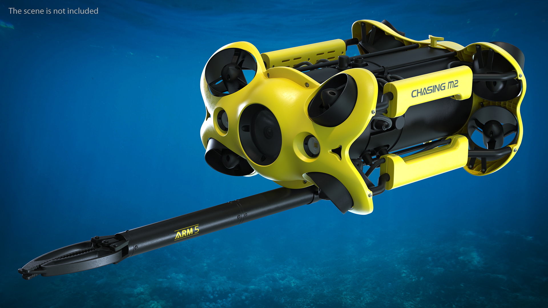 Chasing M2 Underwater Drone with Grabber Arm 3D model