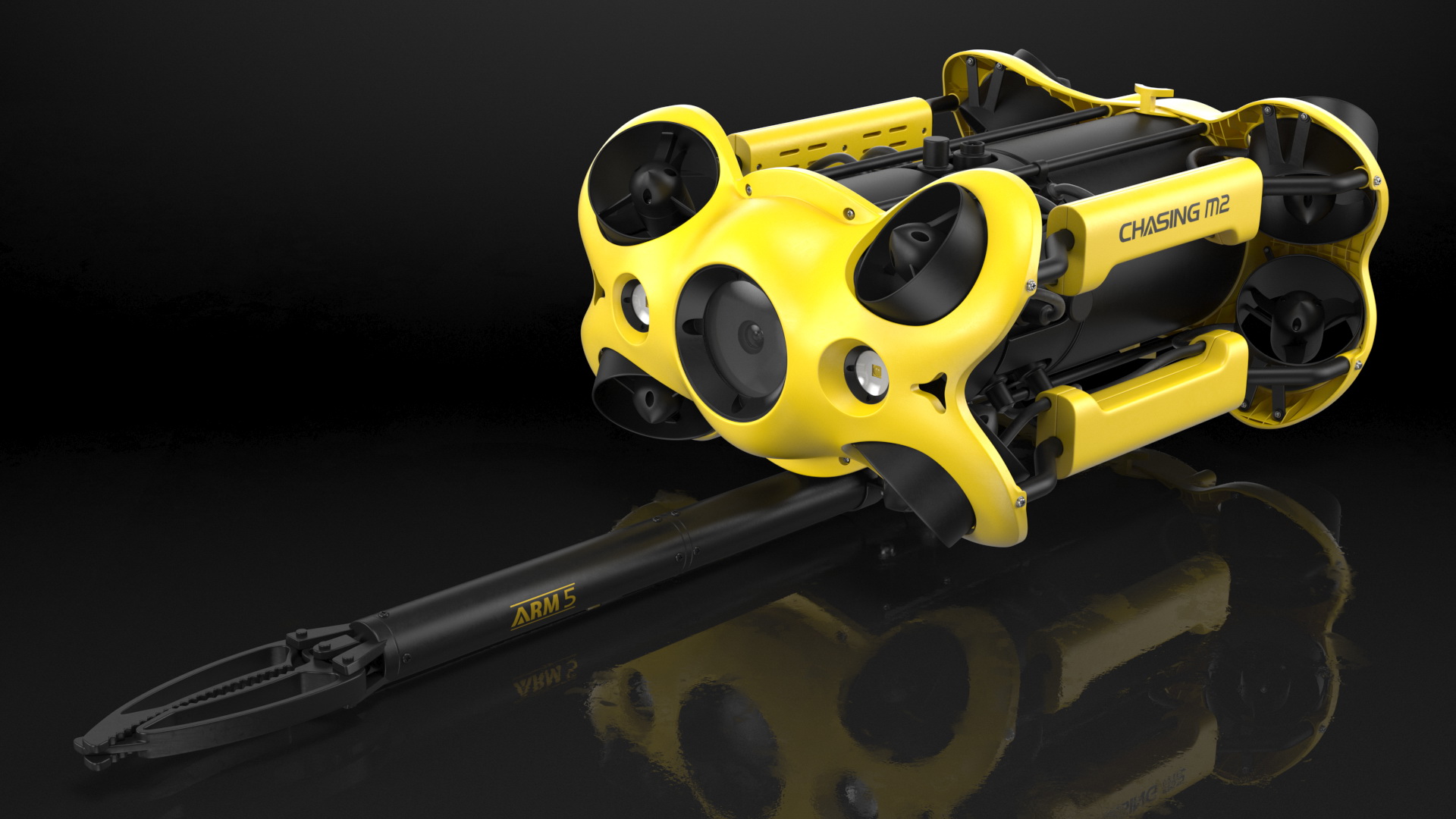 Chasing M2 Underwater Drone with Grabber Arm 3D model