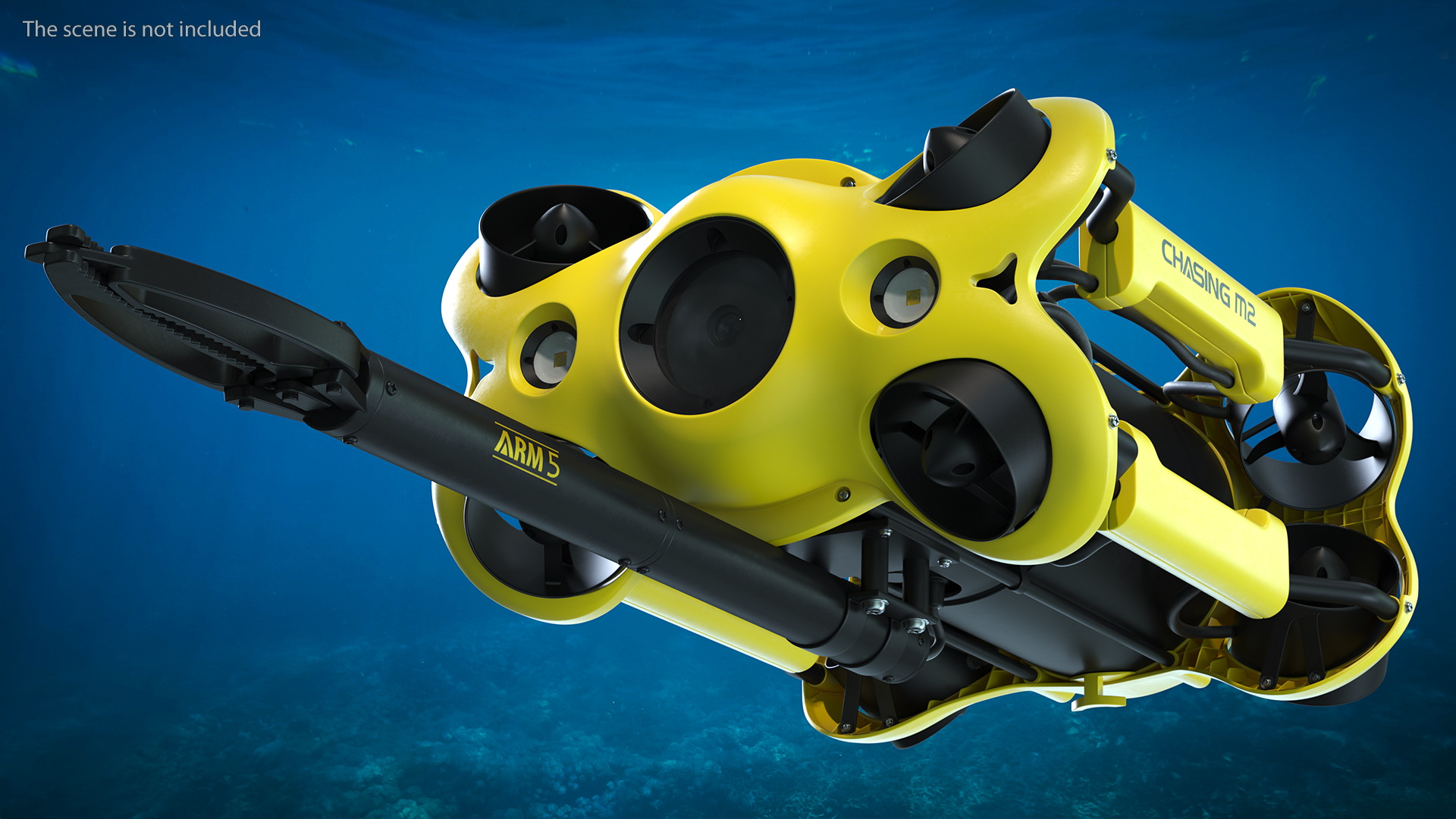 Chasing M2 Underwater Drone with Grabber Arm 3D model