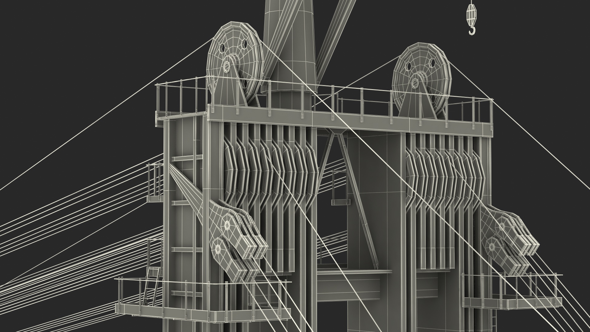 3D Mining Multi Bucket Wheel Excavator with Mining Truck model