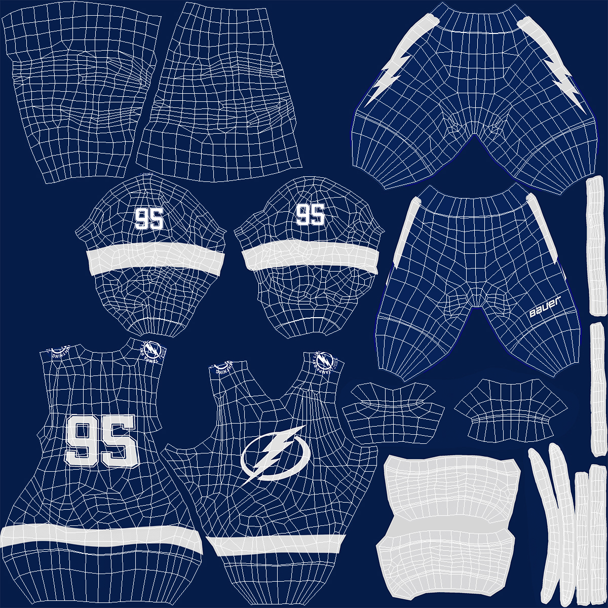 Hockey Uniform Tampa Bay Lightning 3D model