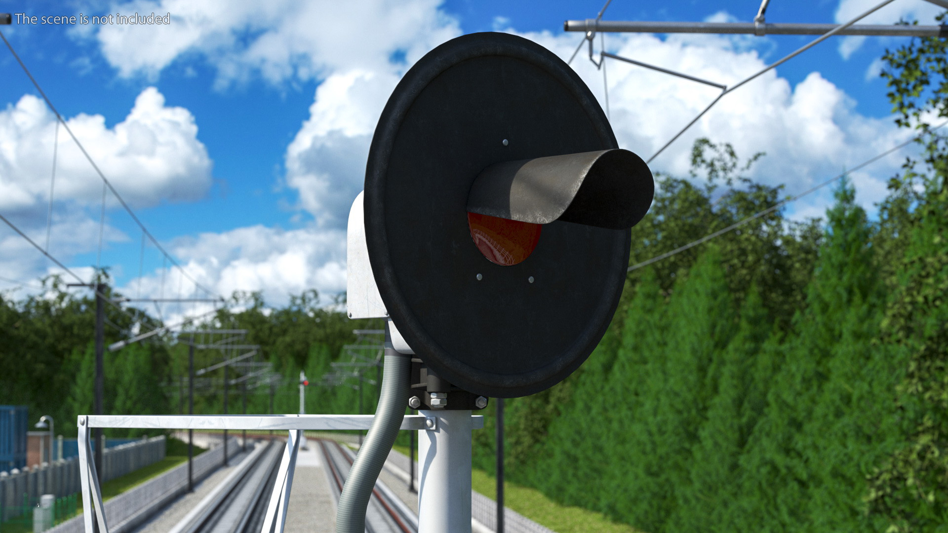 Searchlight Railroad Signal Double 3D model