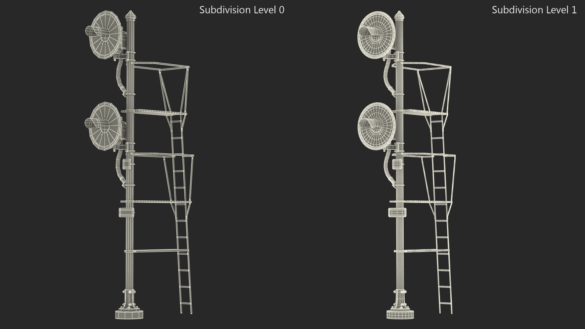 Searchlight Railroad Signal Double 3D model