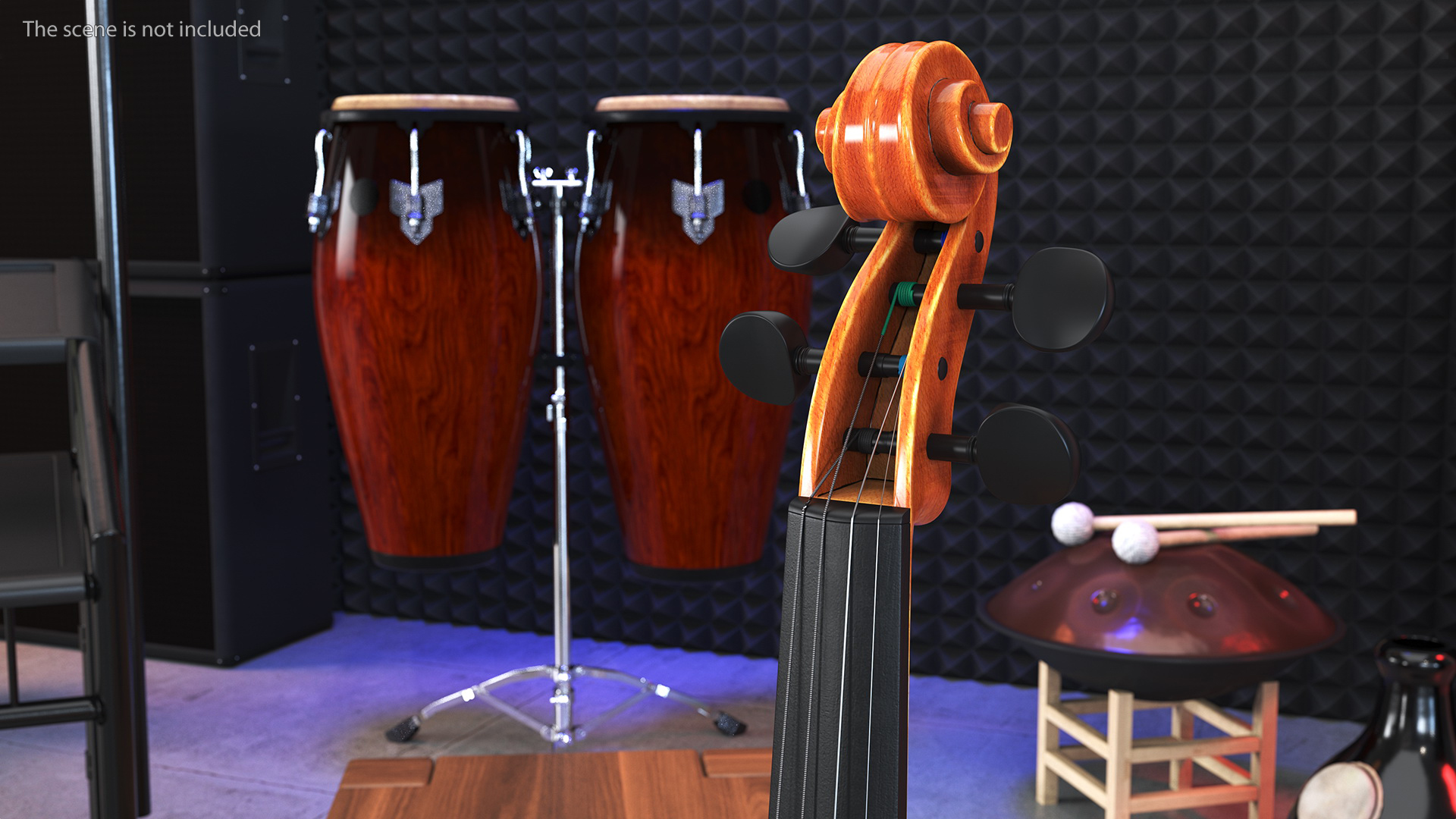 3D Violin Stringed Instrument